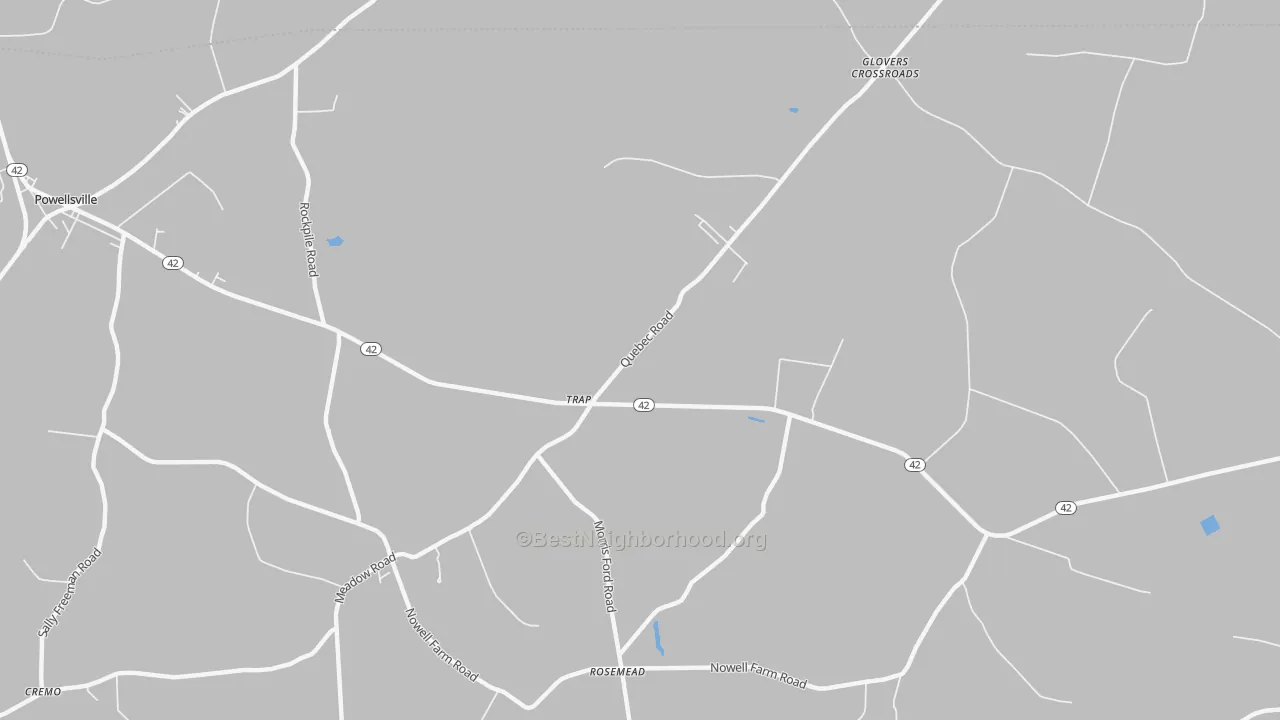 Transit Grade map of Trap, NC