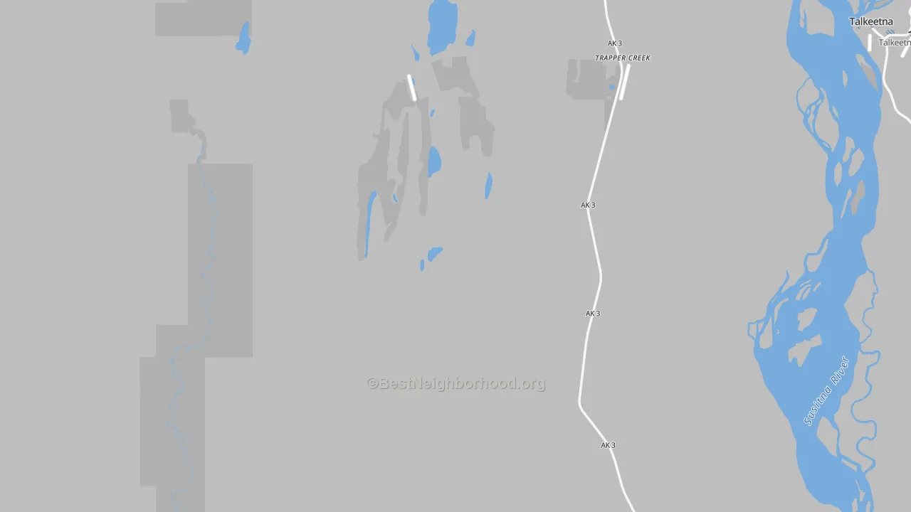 Transit Grade map of Trapper Creek, AK