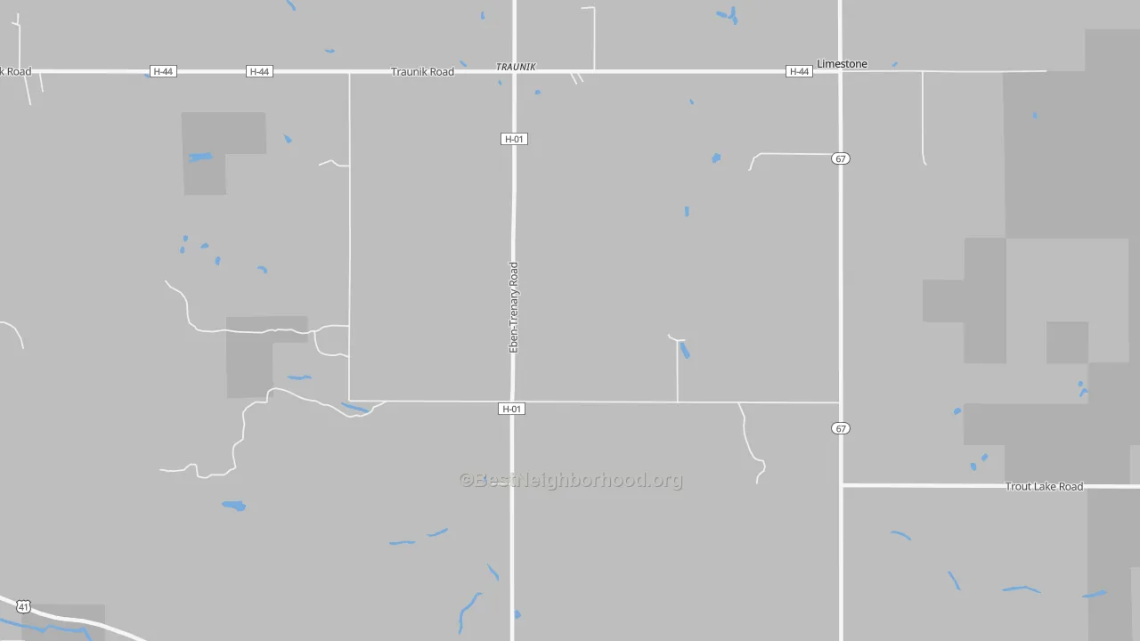 Transit Grade map of Traunik, MI