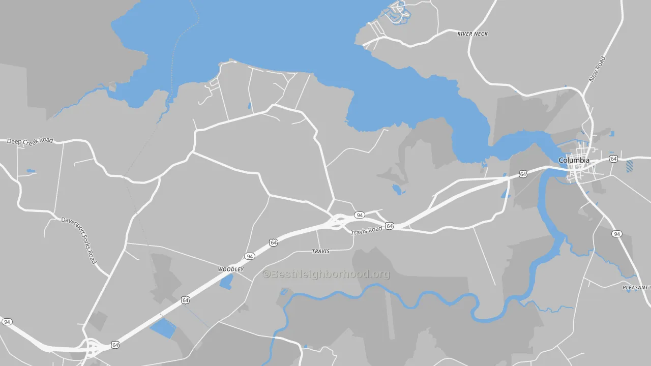 Transit Grade map of Travis, NC