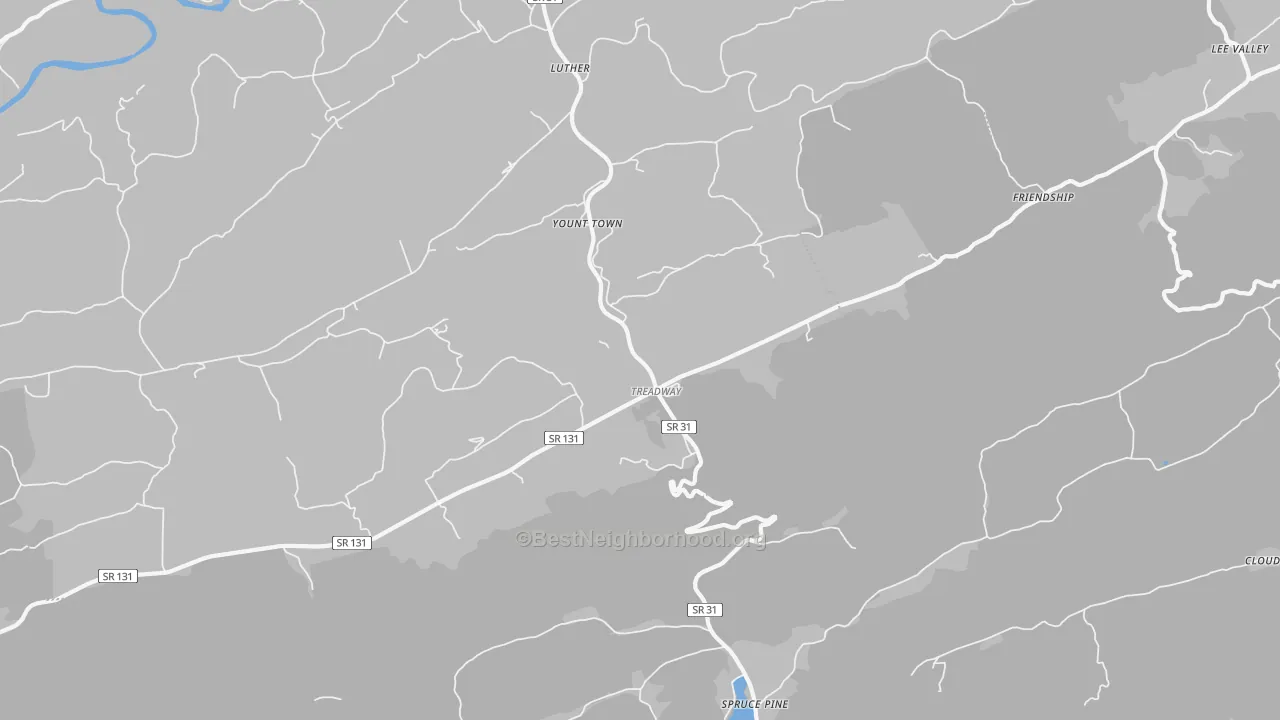Transit Grade map of Treadway, TN