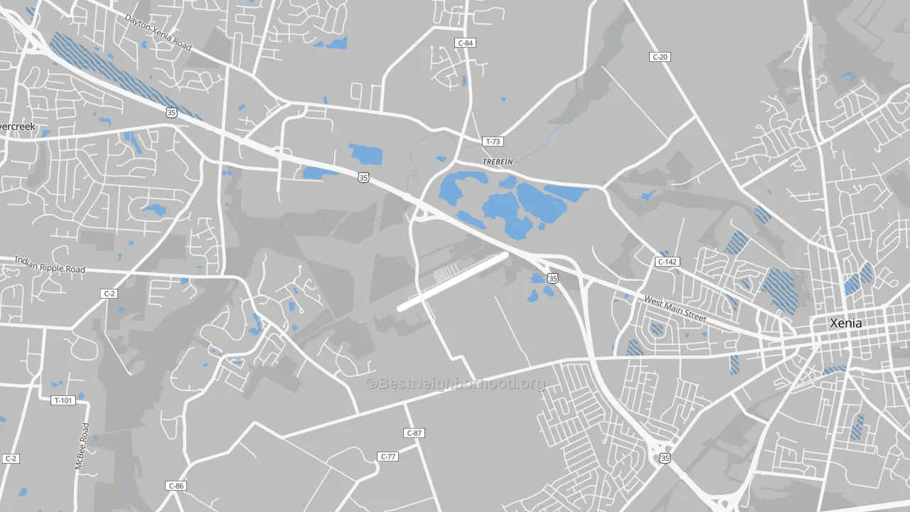 Transit Grade map of Trebeins, OH