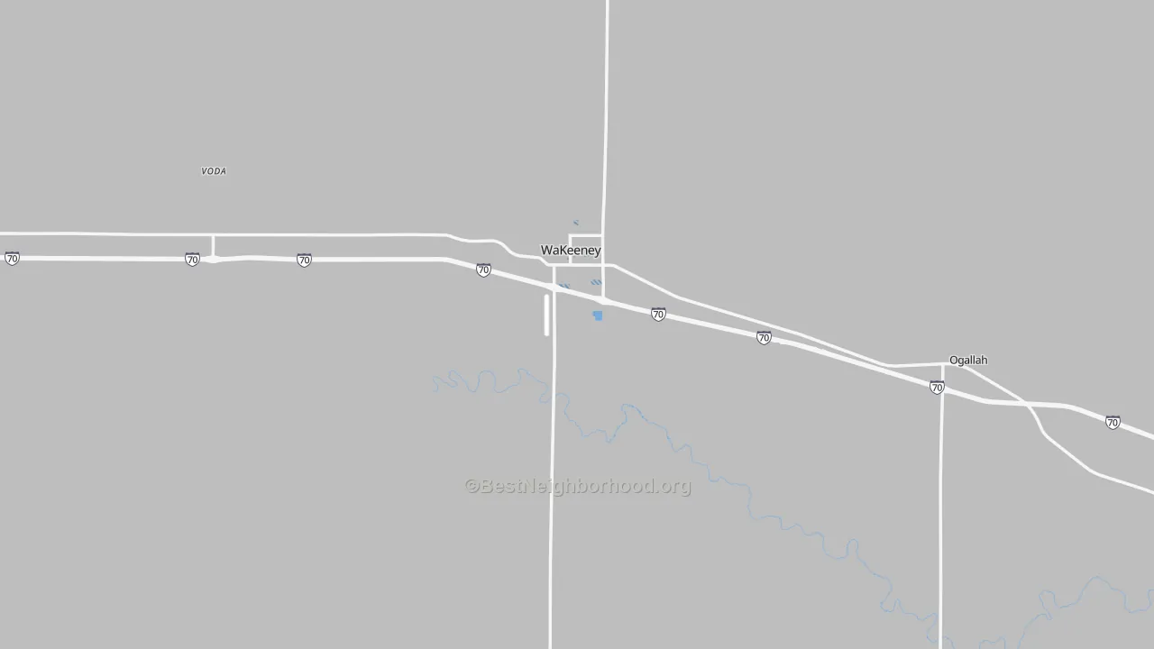 Transit Grade map of Trego County, KS