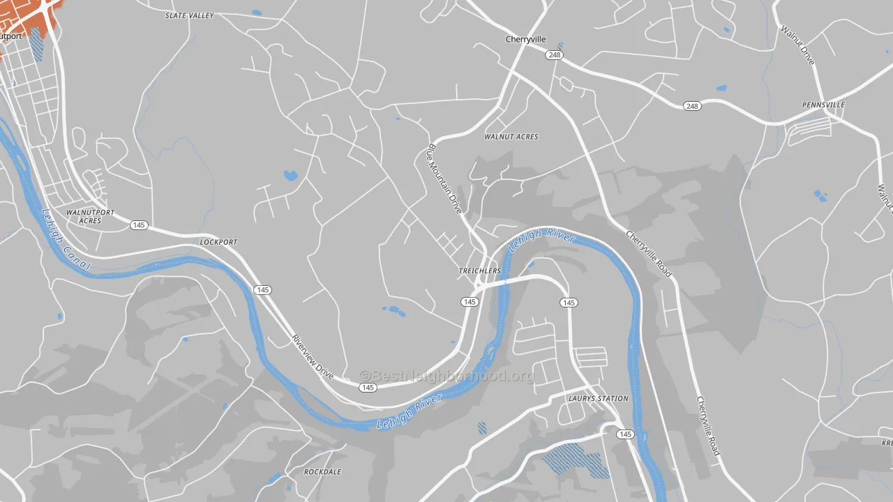 Transit Grade map of Treichlers, PA