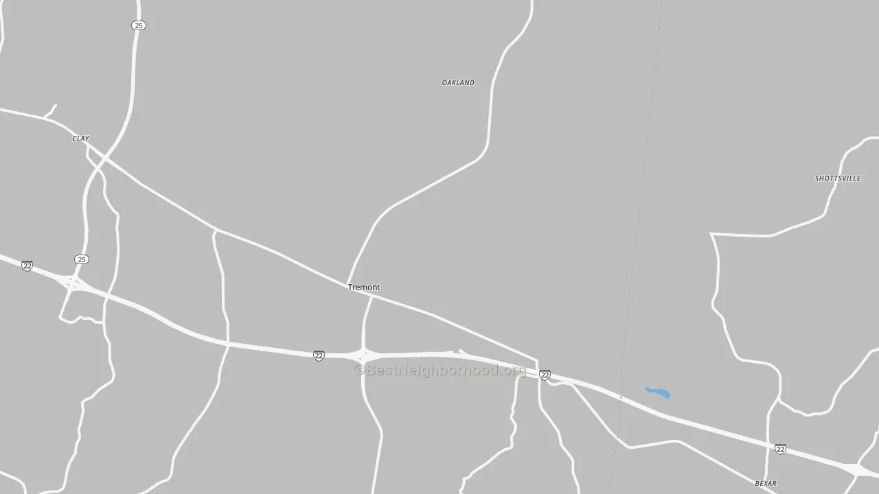 Transit Grade map of Tremont, MS