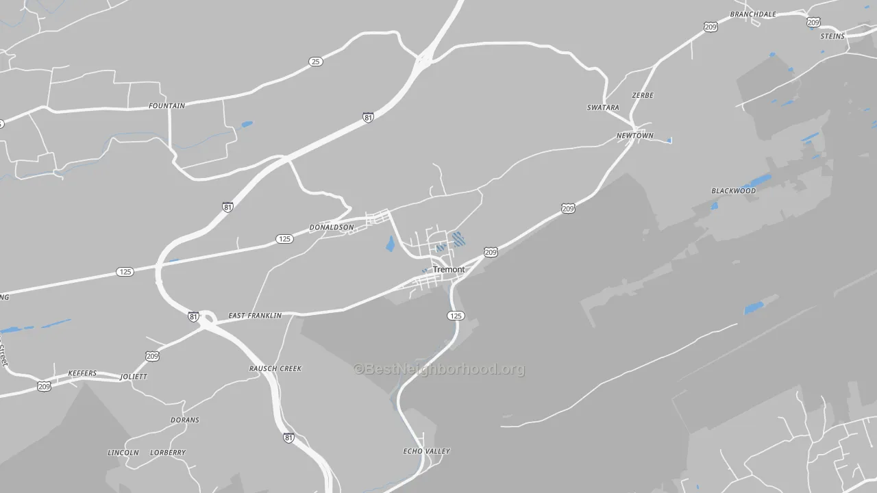Transit Grade map of Tremont, PA