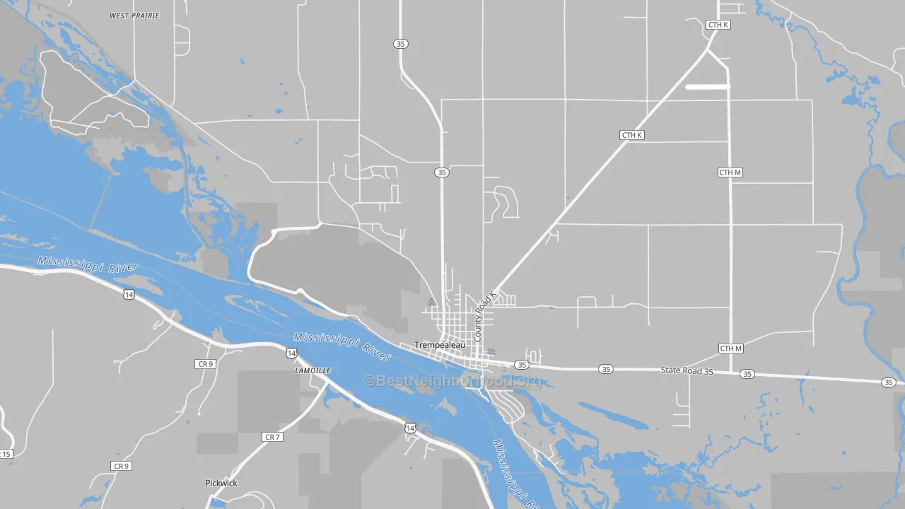 Transit Grade map of Trempealeau, WI