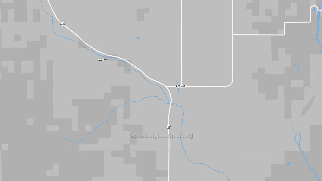 Transit Grade map of Trenary, MI