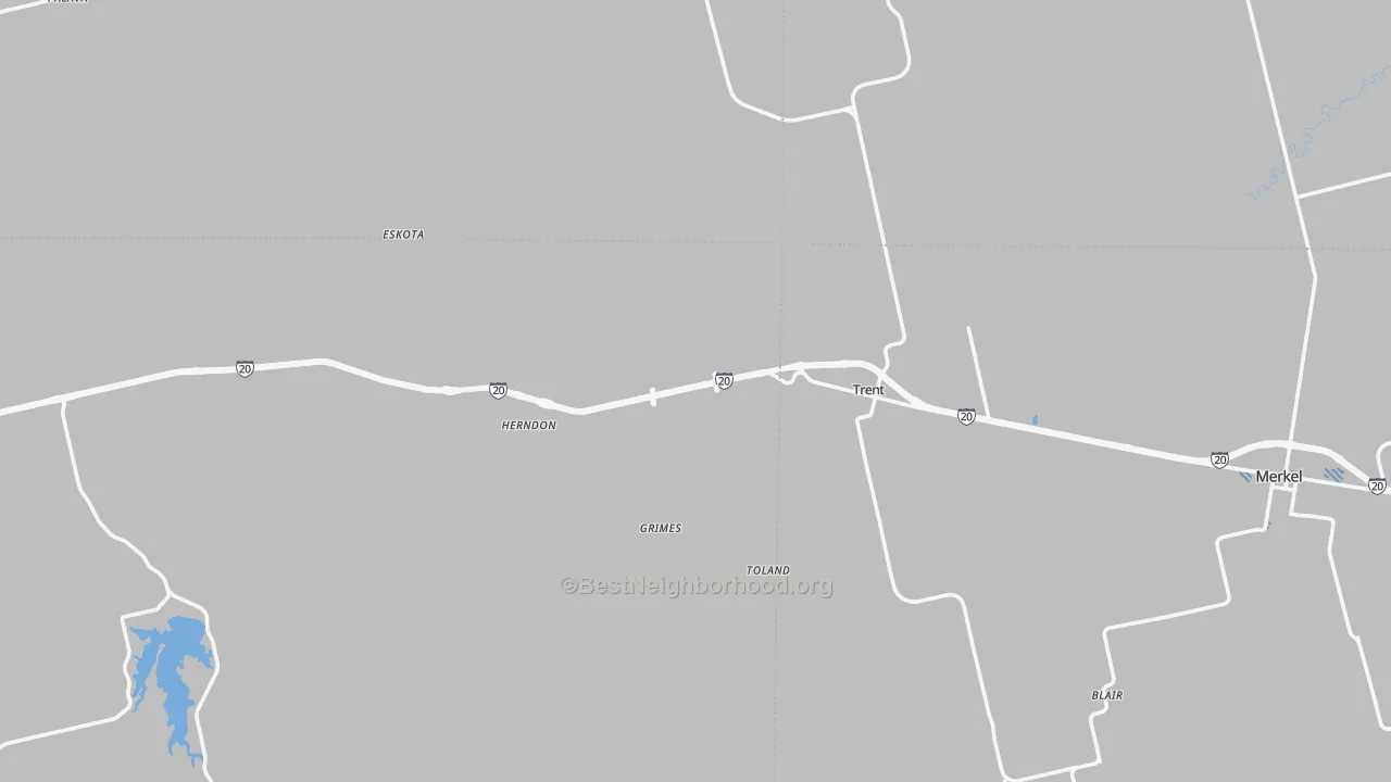 Transit Grade map of Trent, TX
