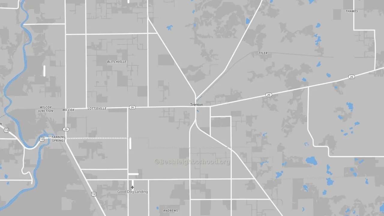 Transit Grade map of Trenton, FL