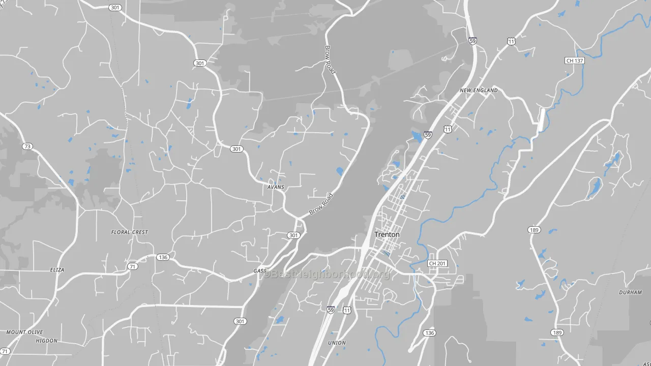 Transit Grade map of Trenton, GA