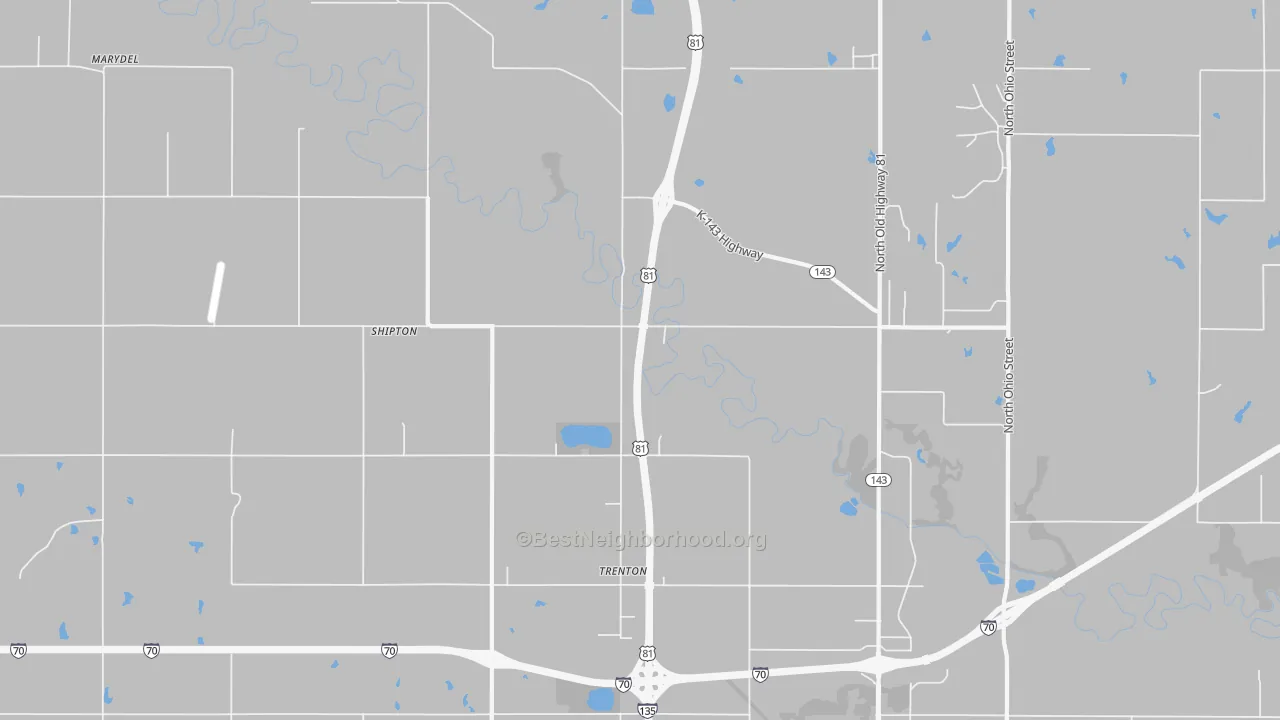Transit Grade map of Trenton, KS