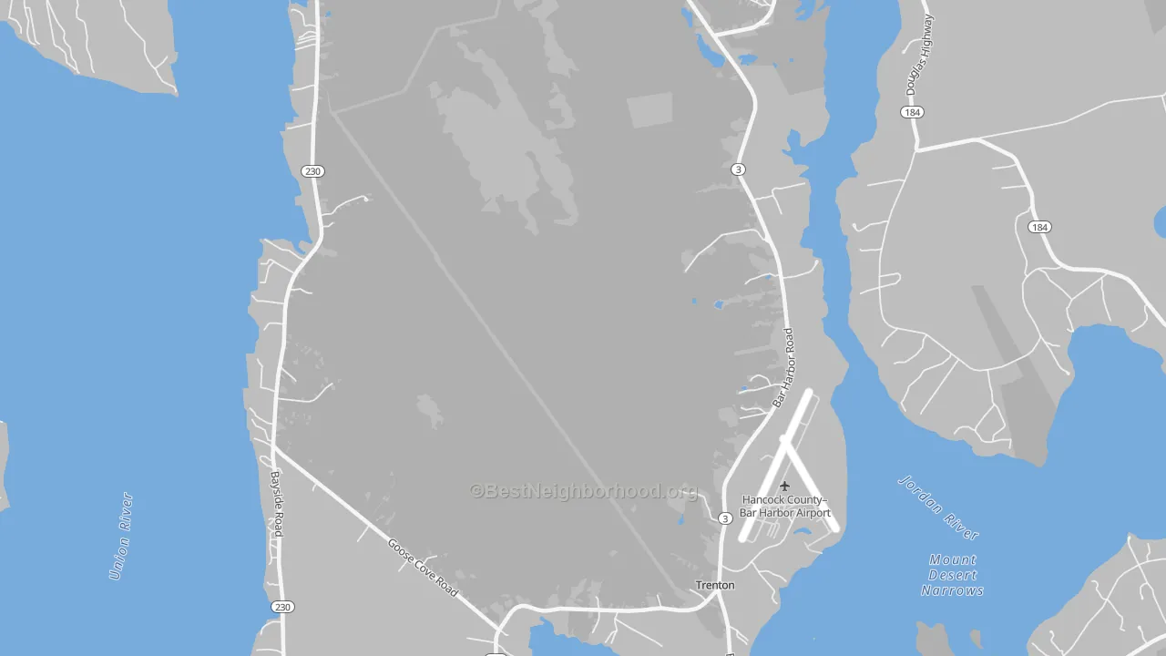 Transit Grade map of Trenton, ME