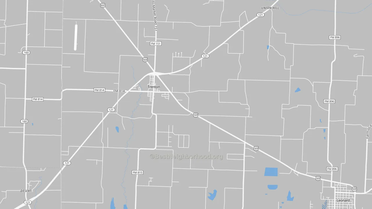 Transit Grade map of Trenton, TX