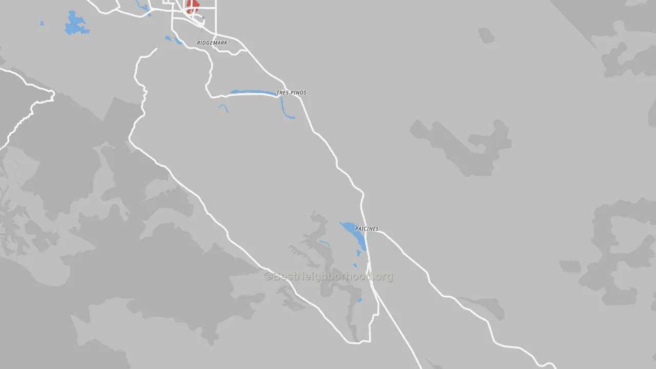 Transit Grade map of Tres Pinos, CA