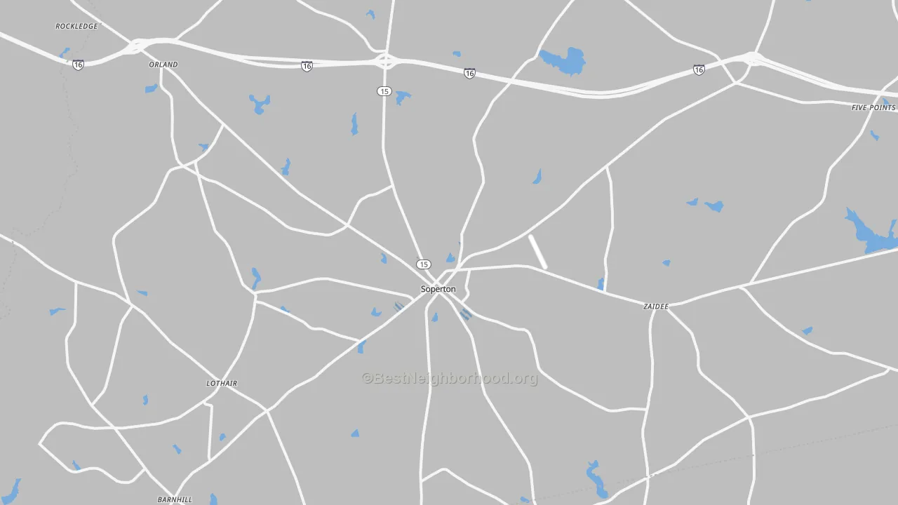 Transit Grade map of Treutlen County, GA