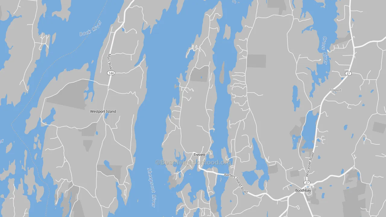 Transit Grade map of Trevett, ME