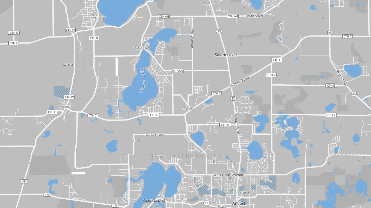 Transit Grade map of Trevor, WI