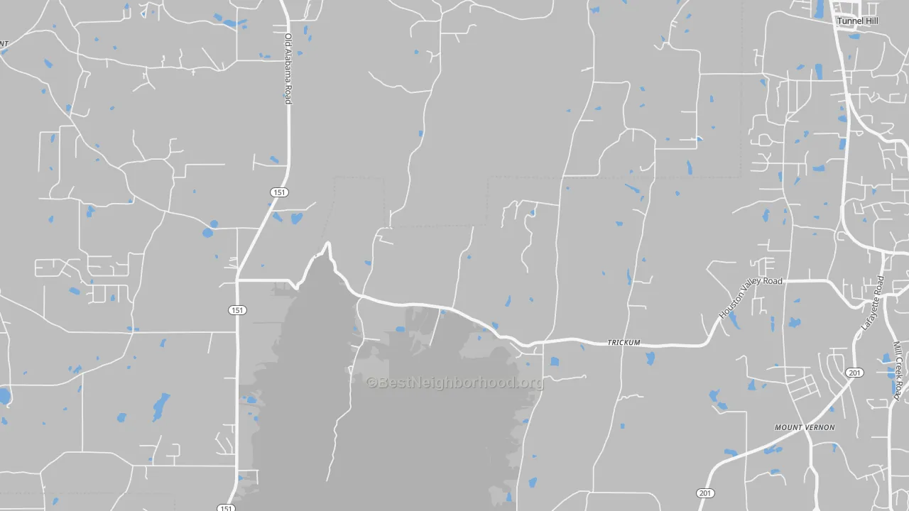 Transit Grade map of Trickum, GA