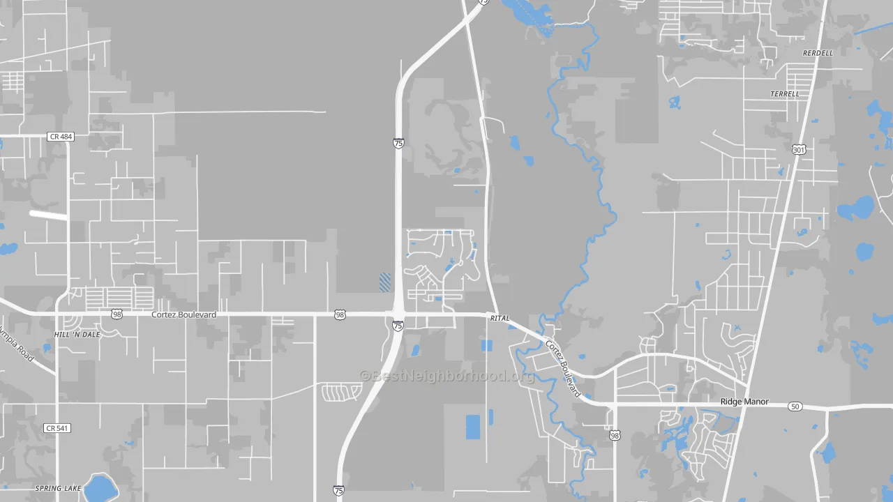 Transit Grade map of Trilby, FL