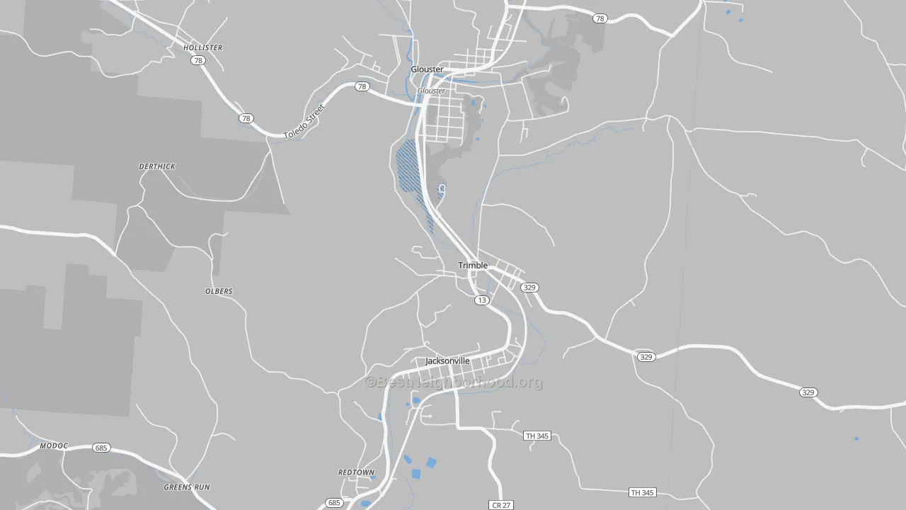 Transit Grade map of Trimble, OH