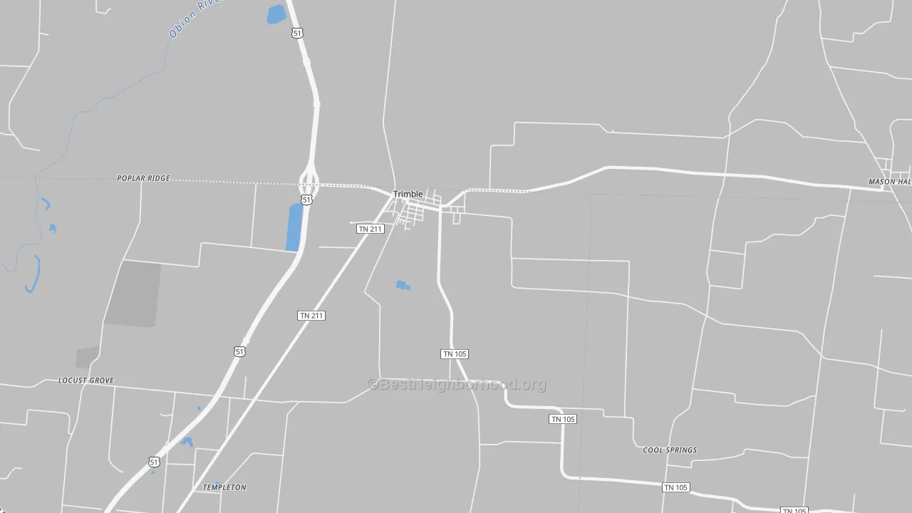Transit Grade map of Trimble, TN