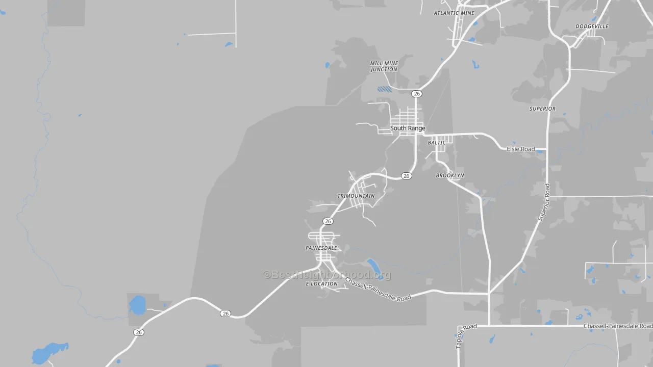 Transit Grade map of Trimountain, MI