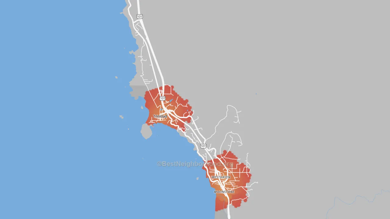 Transit Grade map of Trinidad, CA