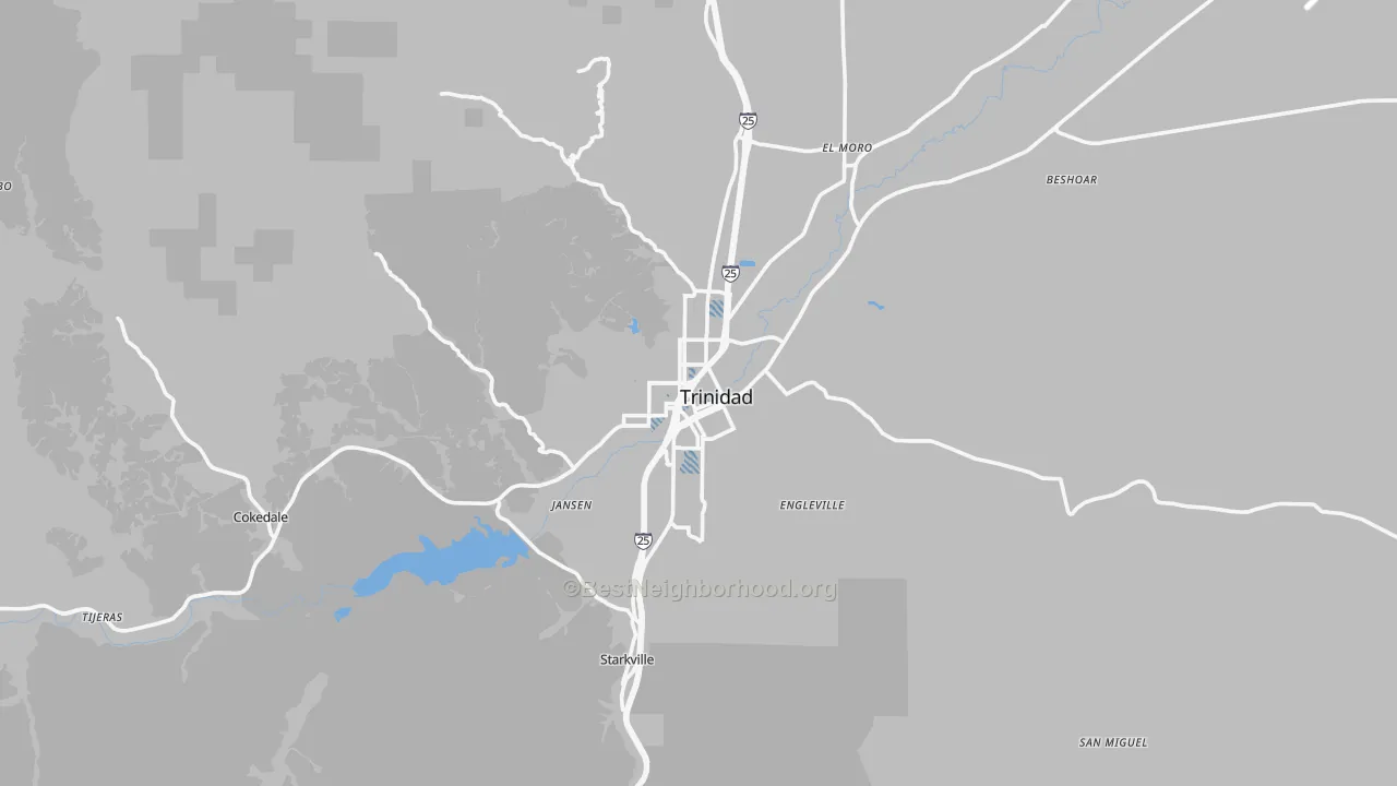 Transit Grade map of Trinidad, CO
