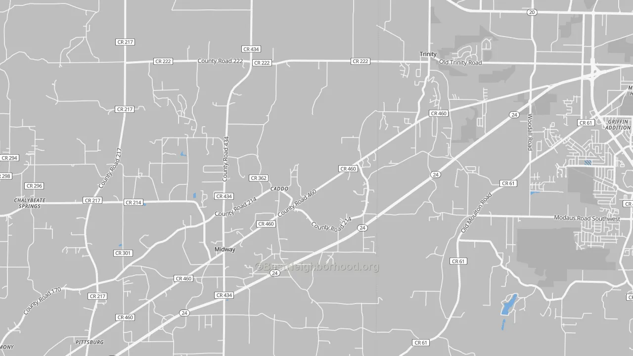 Transit Grade map of Trinity, AL