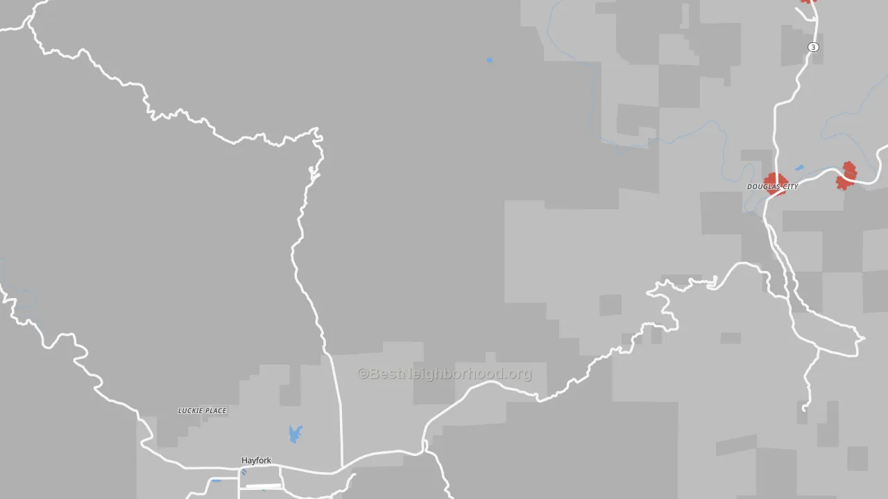 Transit Grade map of Trinity County, CA