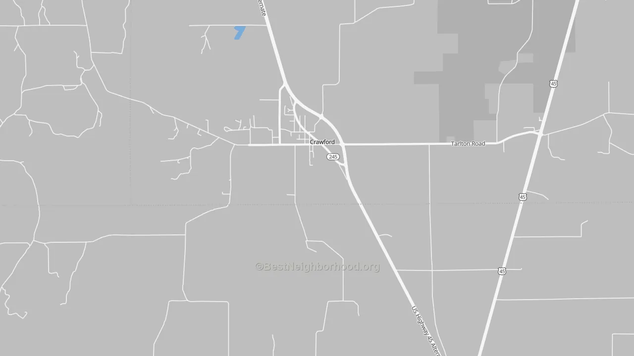 Transit Grade map of Trinity, MS