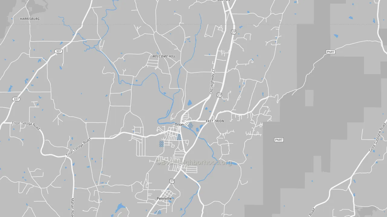 Transit Grade map of Trion, GA