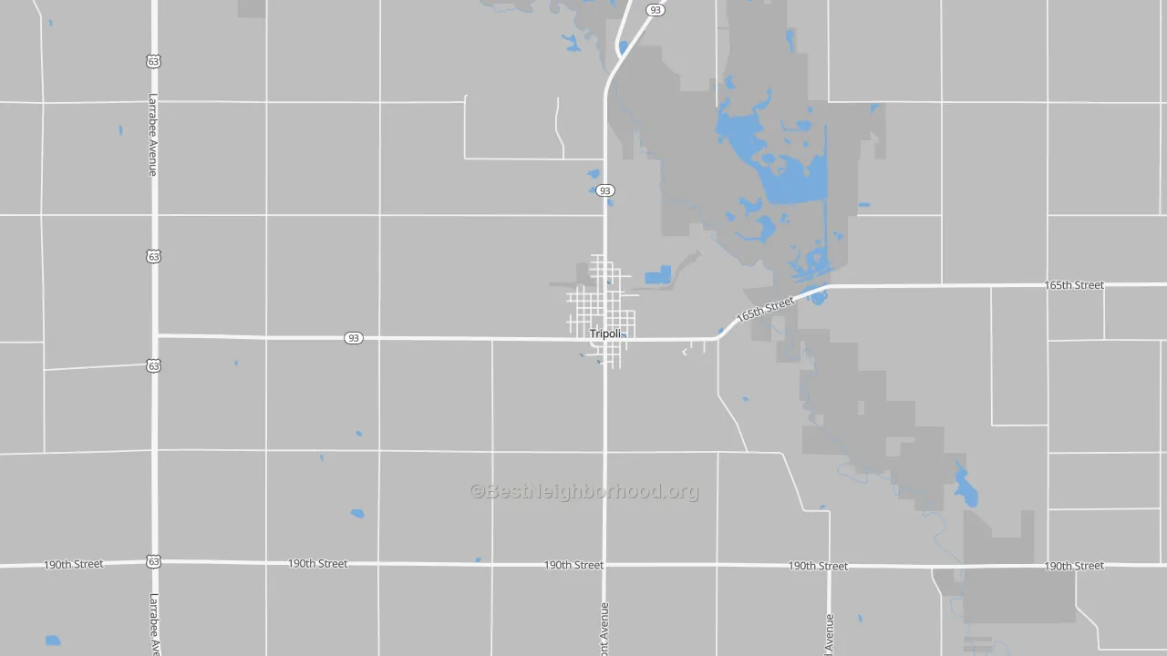 Transit Grade map of Tripoli, IA
