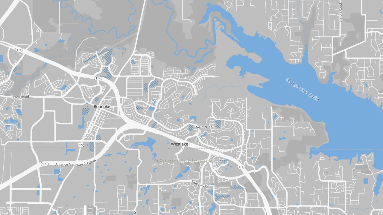Transit Grade map of Trophy Club, TX