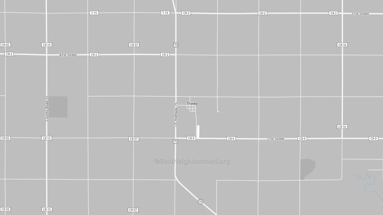 Transit Grade map of Trosky, MN