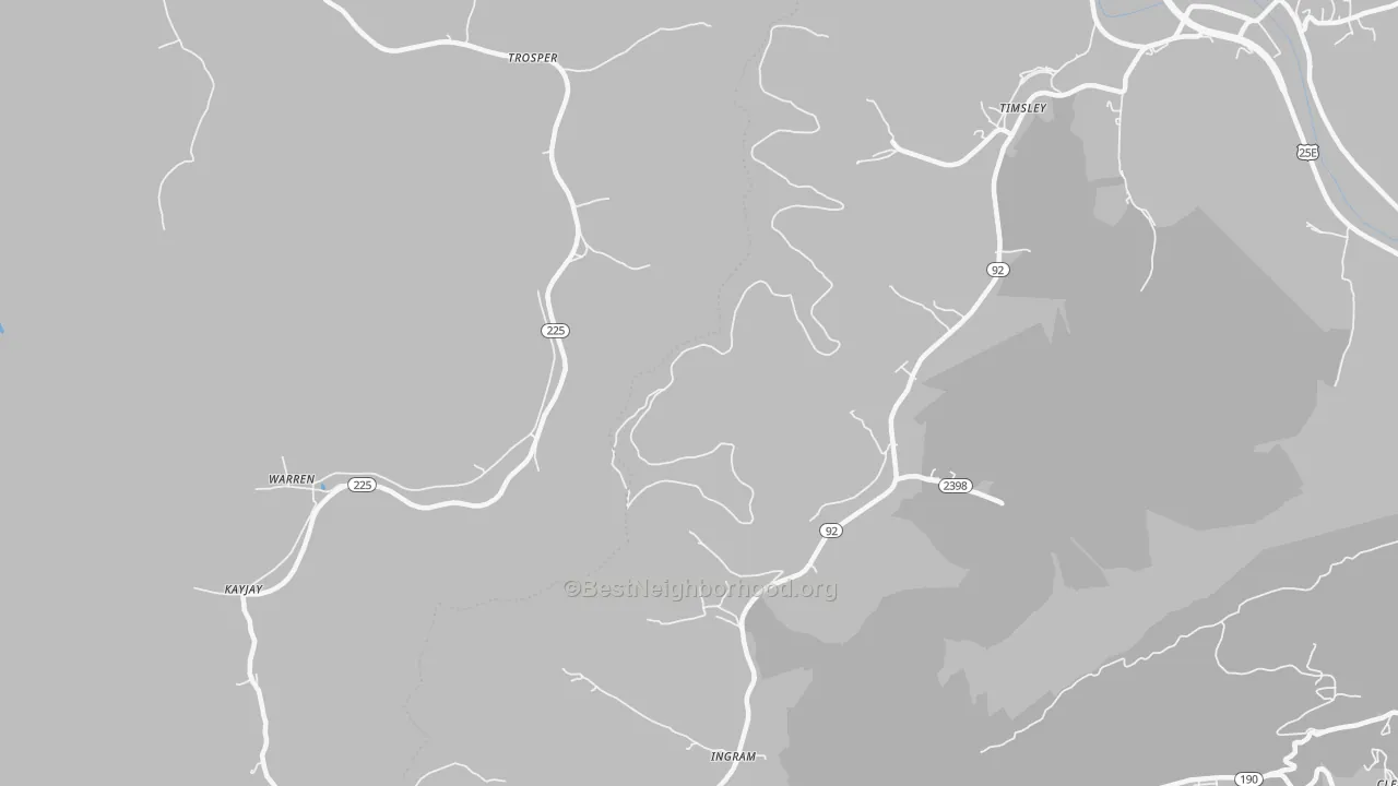 Transit Grade map of Trosper, KY