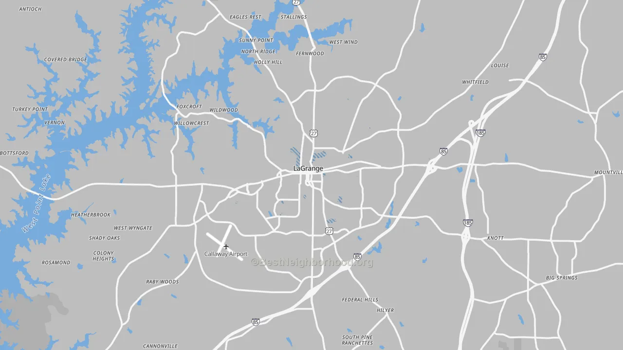 Transit Grade map of Troup County, GA