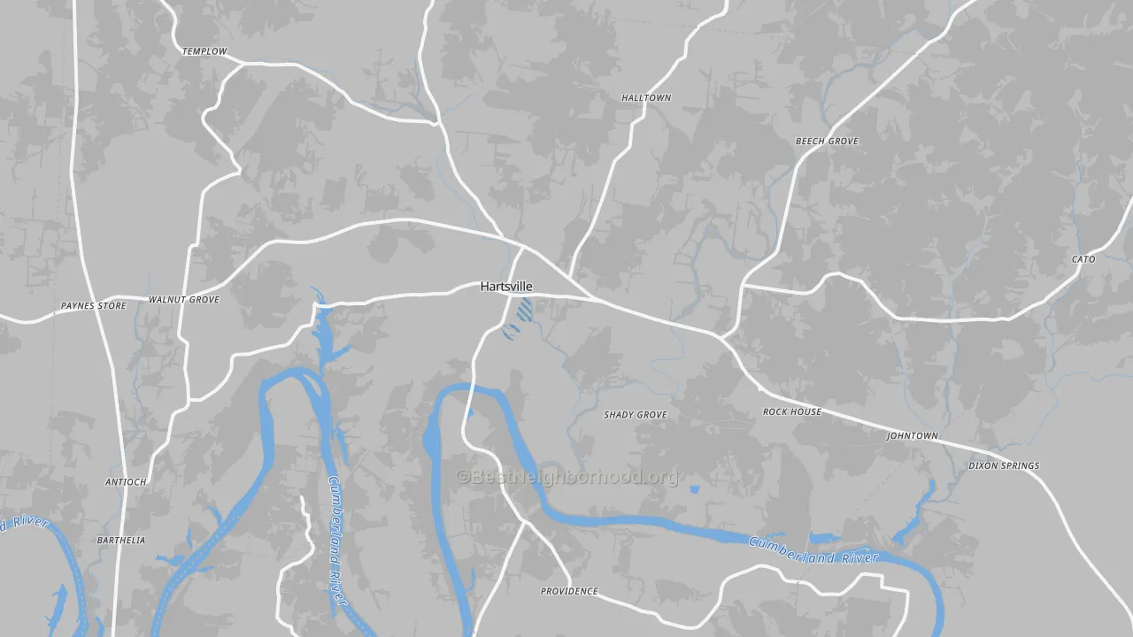 Transit Grade map of Trousdale County, TN