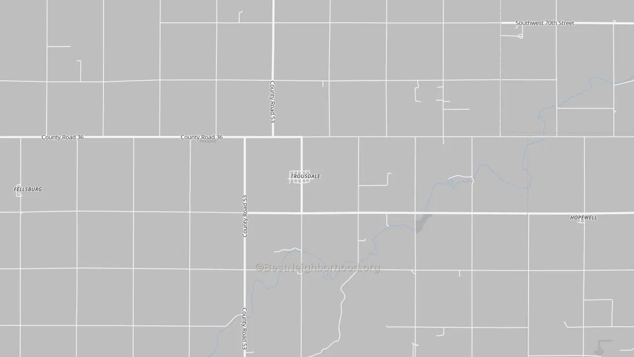 Transit Grade map of Trousdale, KS
