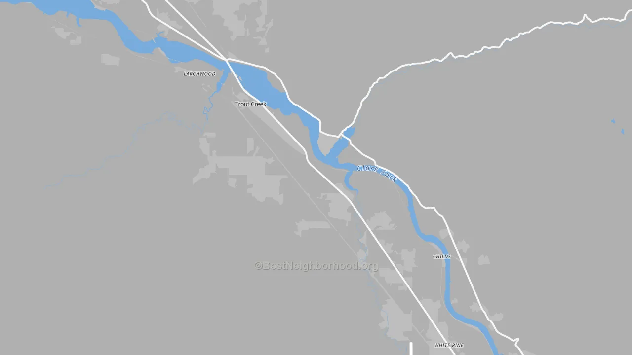 Transit Grade map of Trout Creek, MT