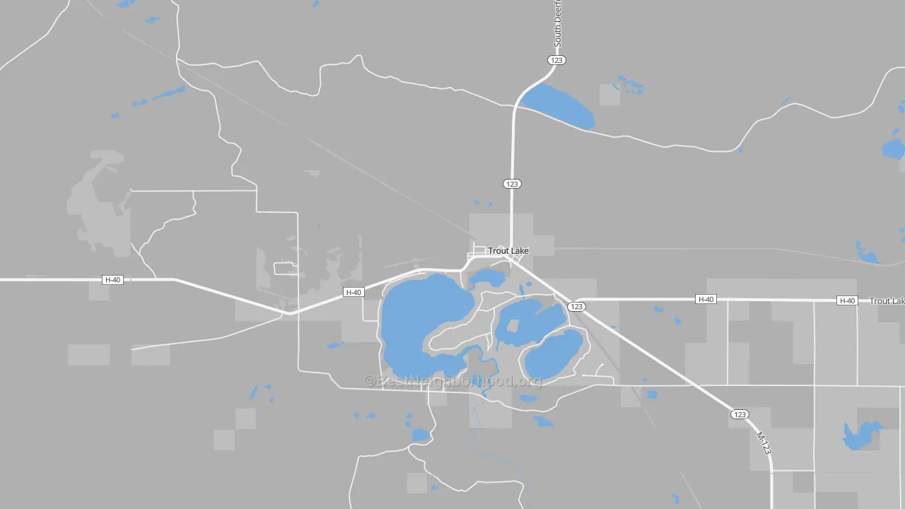Transit Grade map of Trout Lake, MI