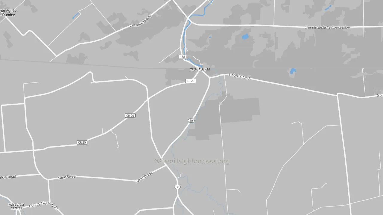 Transit Grade map of Trout River, NY