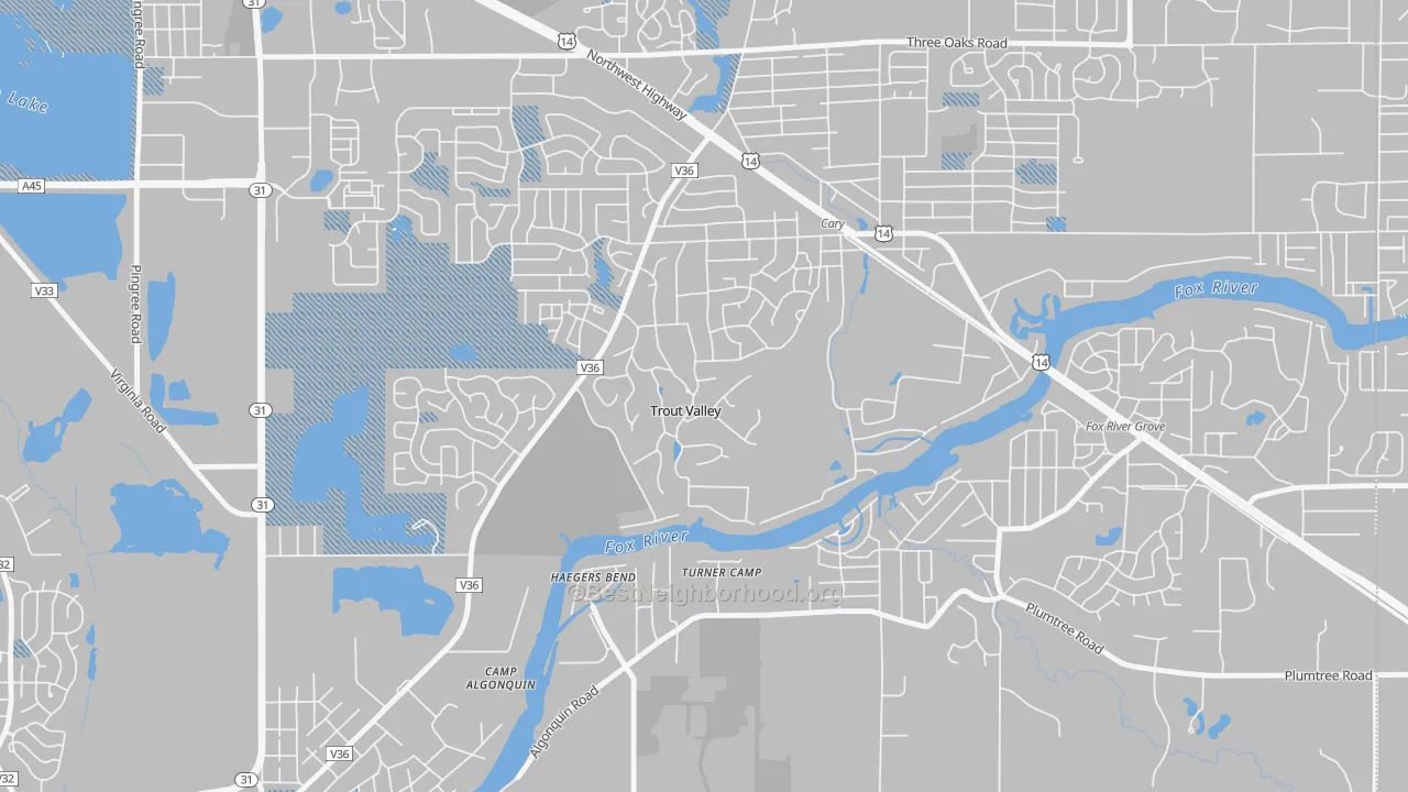 Transit Grade map of Trout Valley, IL