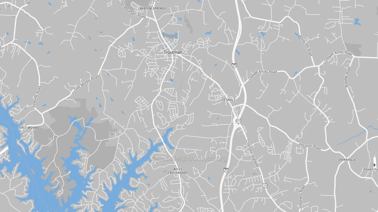 Transit Grade map of Troutman, NC