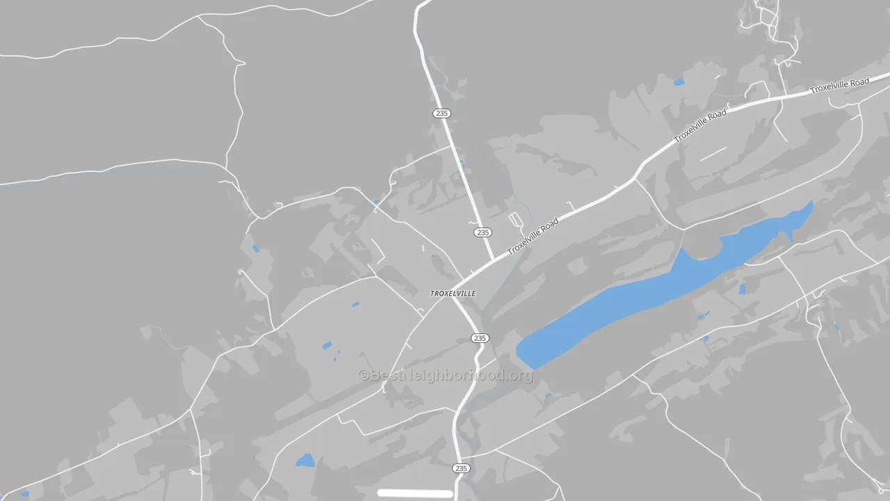 Transit Grade map of Troxelville, PA
