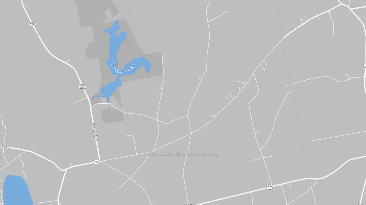 Transit Grade map of Troy Center, ME