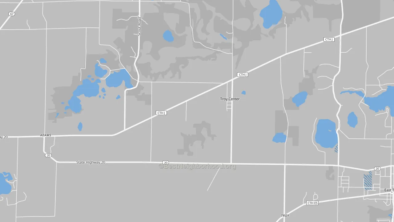 Transit Grade map of Troy Center, WI