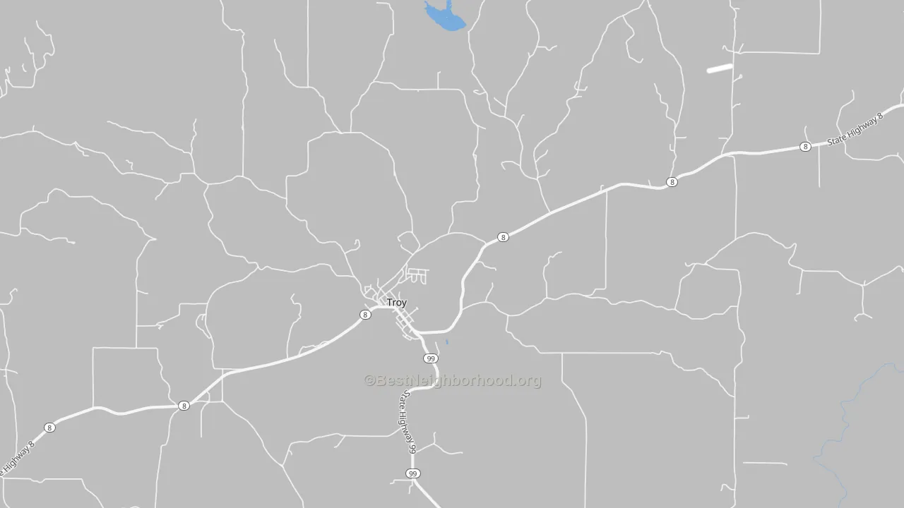 Transit Grade map of Troy, ID