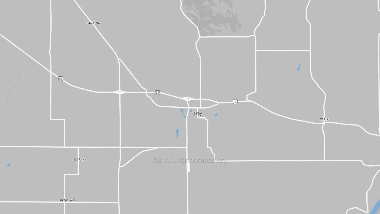 Transit Grade map of Troy, KS